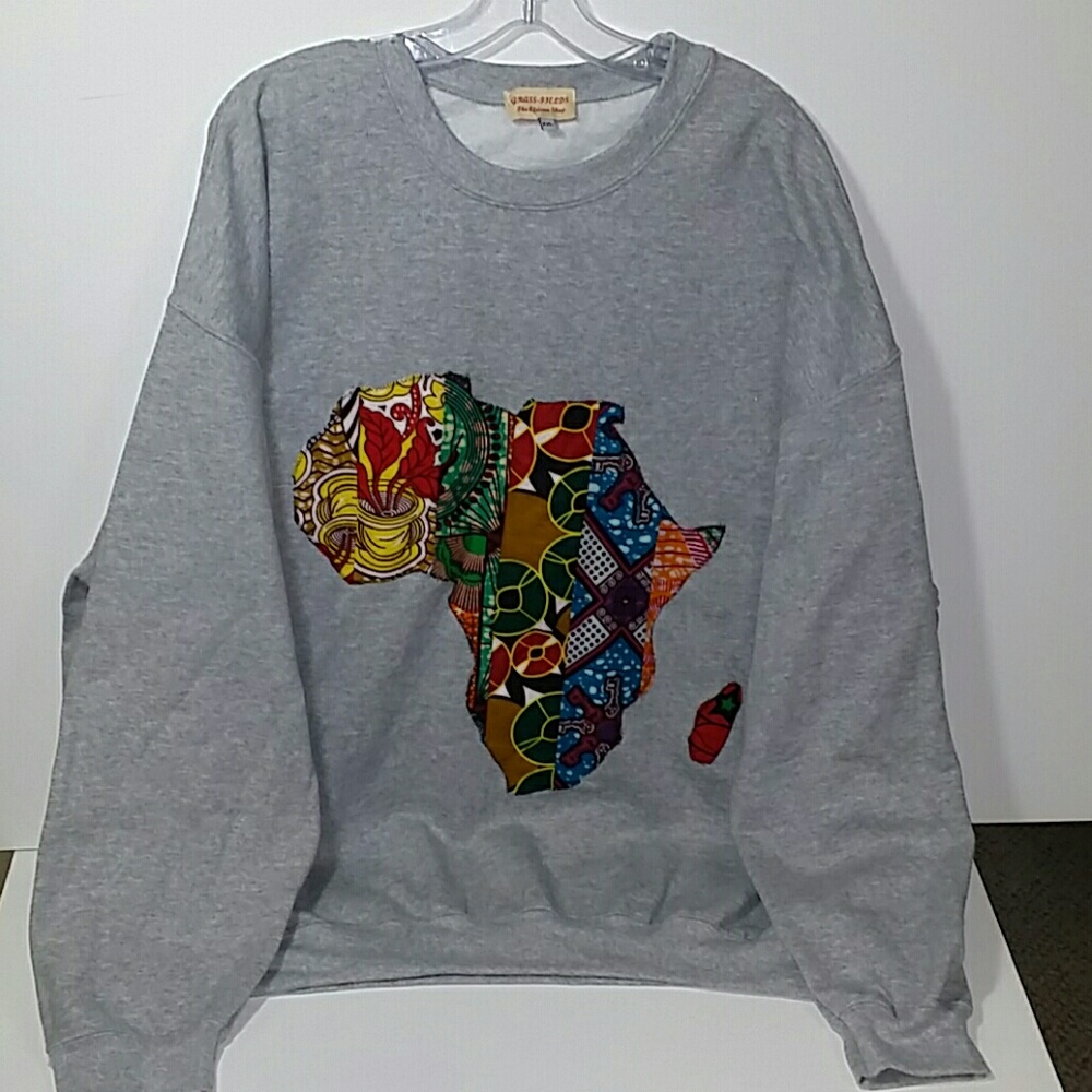 Africa Applique Sweatshirt sz XXL- Gently Worn